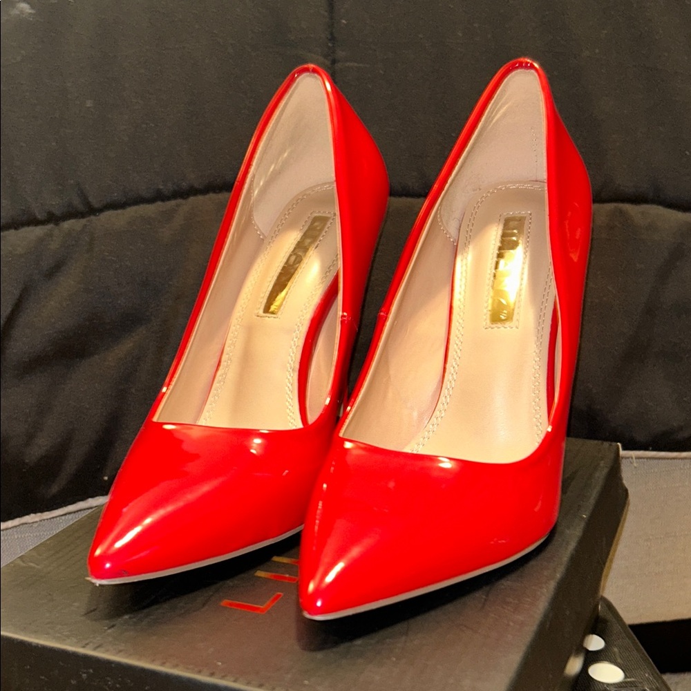 Liliana Red Patent Heels